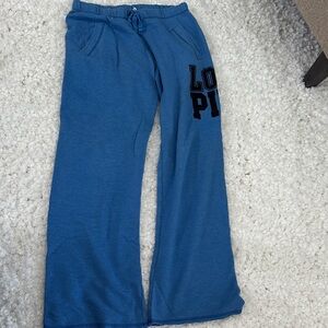 VS PINK Blue Boyfriend Sweat Pants